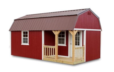 Side Lofted Barn Cabin Painted